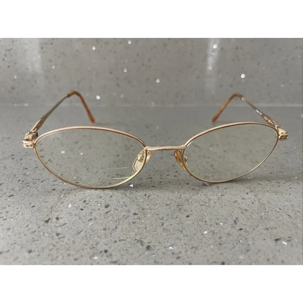 Elizabeth Arden Eyeglasses EA668 2 Gold Designer Frames Only 53-18-135 full rim